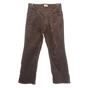 PILCRO Brown Pinwale Corduroy Pants Sz 31 Classic Straight Leg High Rise 31x25.5